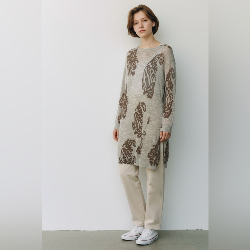 Dries Van Noten grey alpaca and wool blend knit dress - Picture 2 of 12